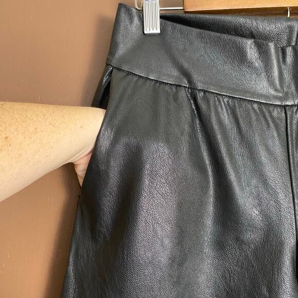 Commando Sz M Revolve Faux Leather Jogger Stretch Waist Pockets Edgy Rockabilly - Picture 7 of 12